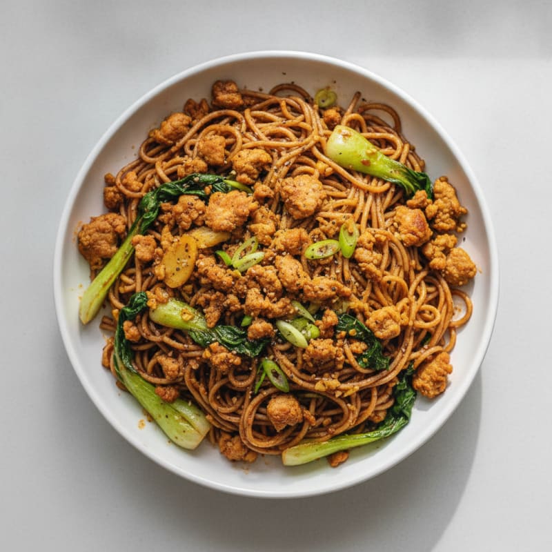 Sichuan Chili Garlic Noodles with Ground Pork