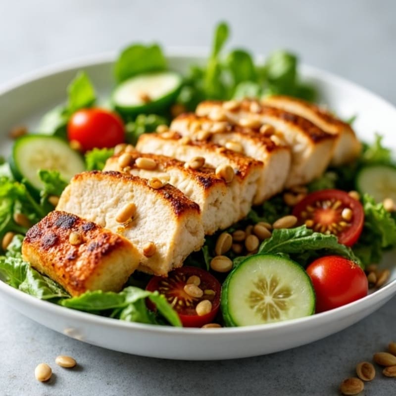 Crunchy Sunflower Salad with Grilled Chicken Breast