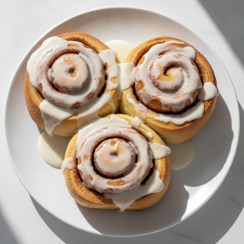 Baked Cinnamon Rolls with Cream Cheese Glaze