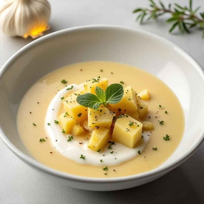 Creamy Roasted Garlic Cauliflower Potato Soup