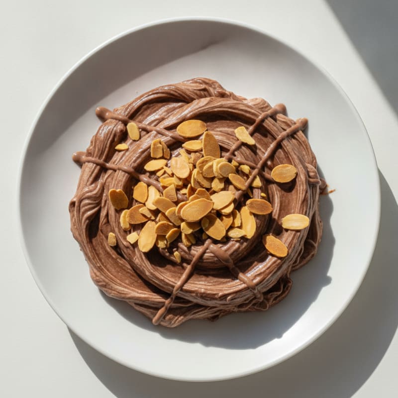 Silky Greek Yogurt with Cocoa and Almonds