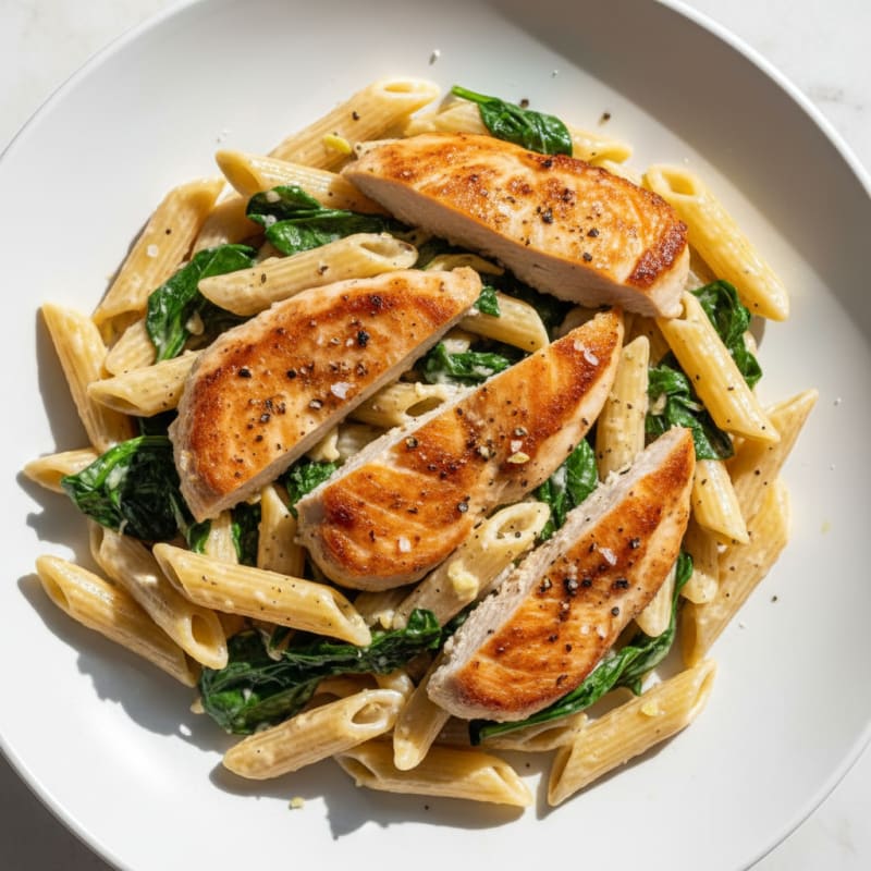 Creamy Garlic Chicken Alfredo Pasta
