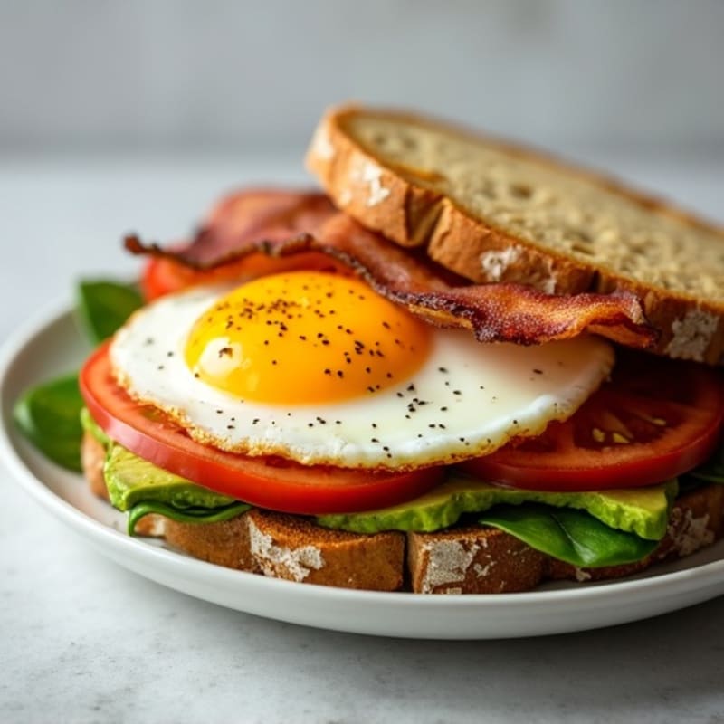 Crispy Turkey Bacon and Smashed Avocado Sandwich