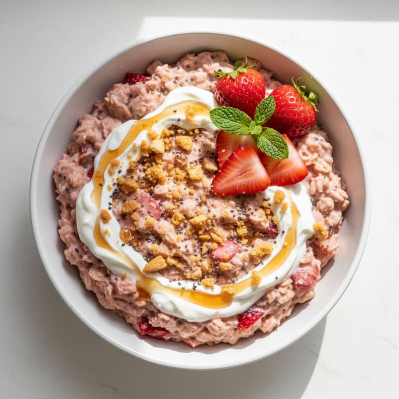 Strawberry Shortcake Overnight Oats