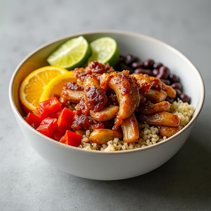 Crispy Citrus-Garlic Pulled Pork Bowl