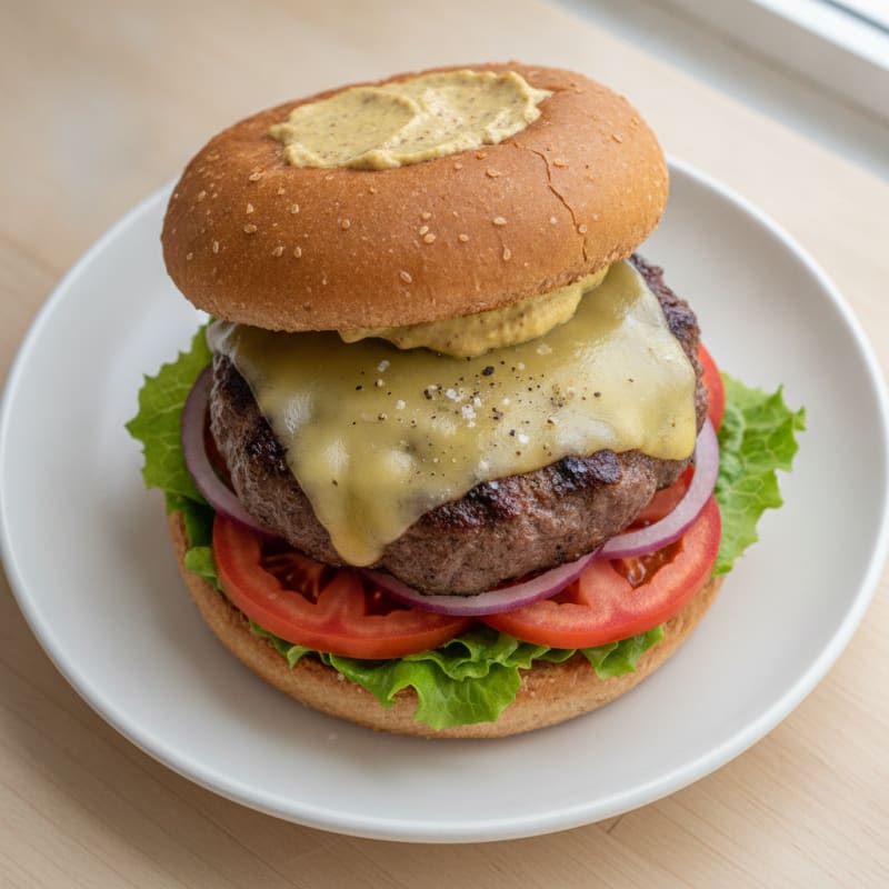 Classic Beef Burger with Toasted Bun