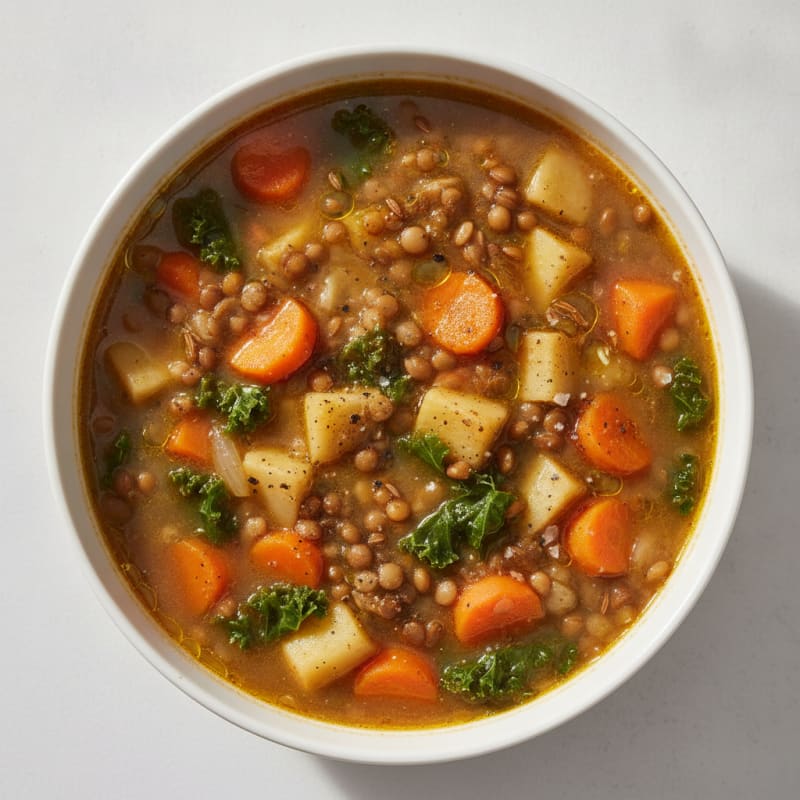Hearty Lentil Soup with Root Vegetables