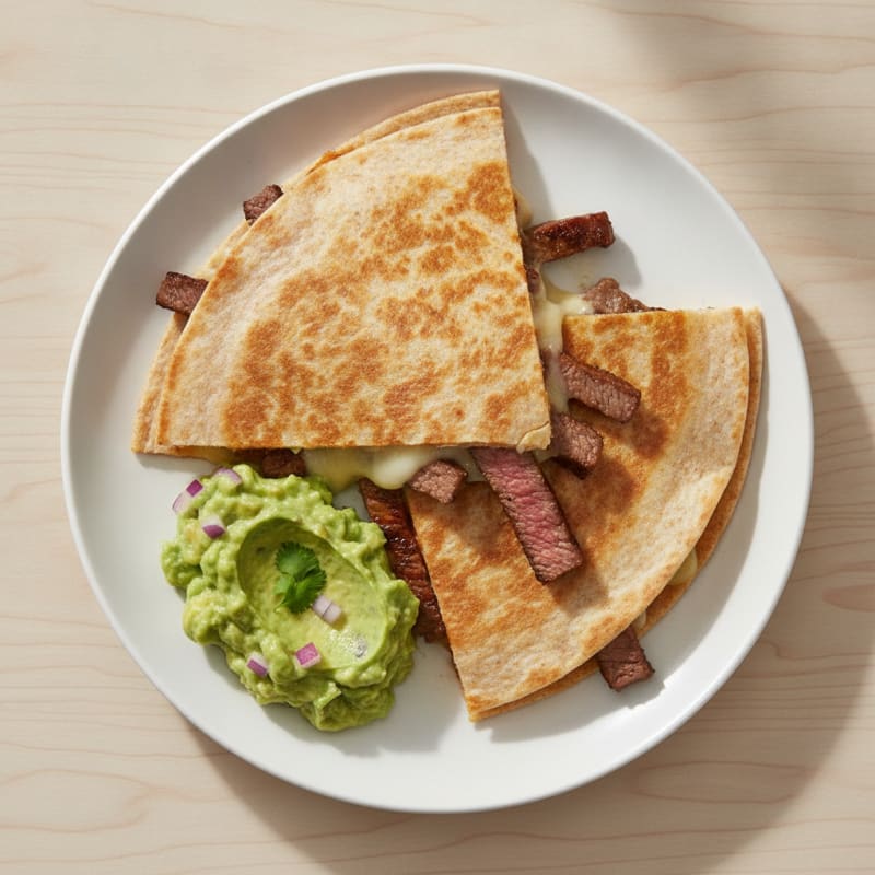 Carne Asada Quesadillas with Guacamole