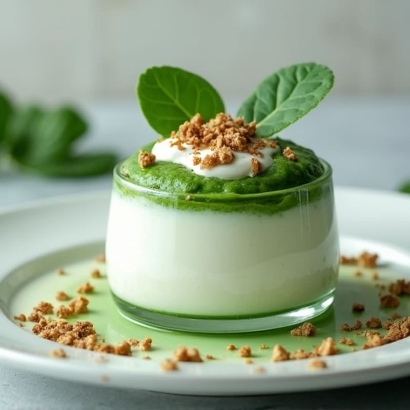 Creamy Protein Greek Yogurt with Spinach Purée