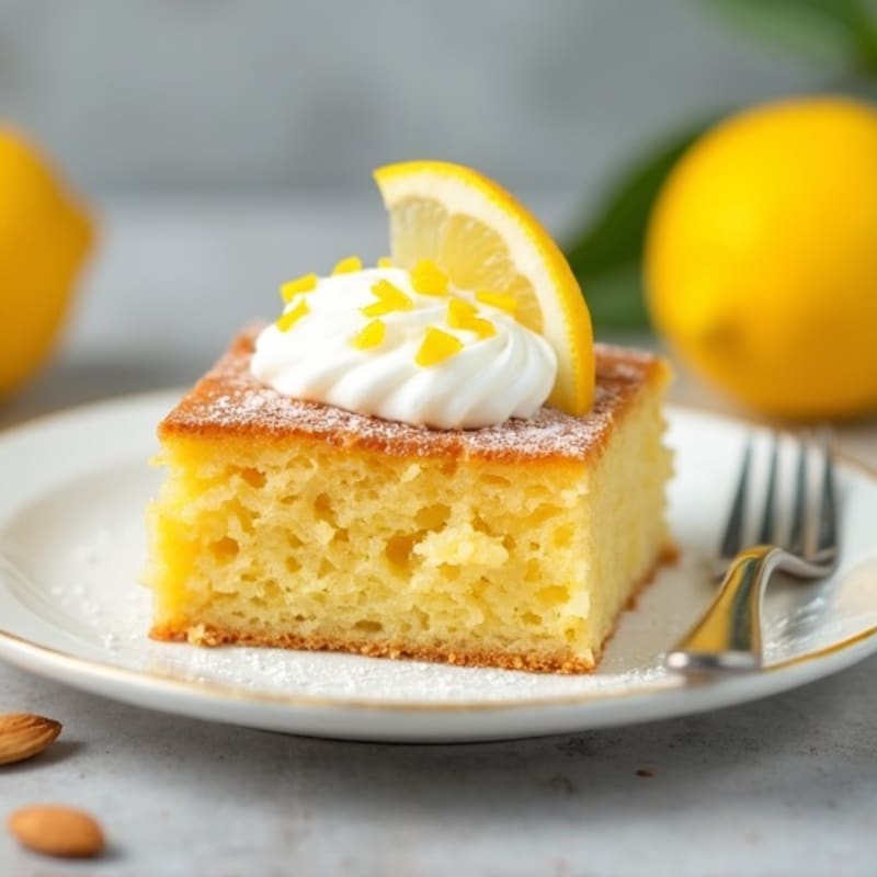 Fresh Lemon-Almond Protein Cake