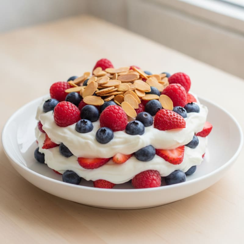 Greek Yogurt Protein Parfait with Mixed Berries