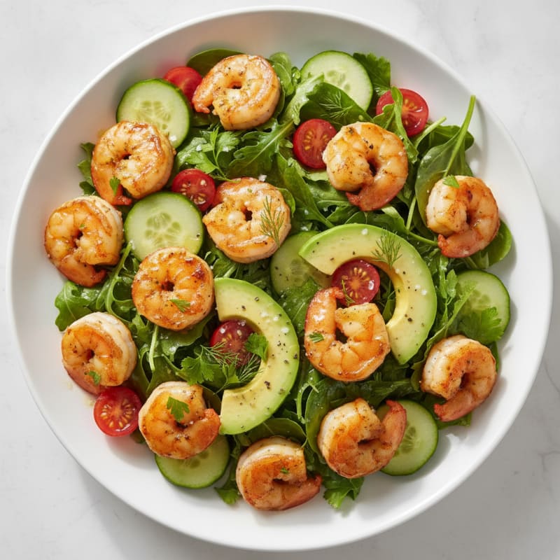 Lemon Herb Shrimp Salad with Avocado