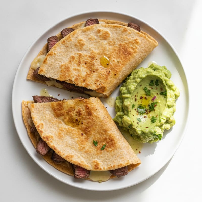 Carne Asada Quesadillas with Guacamole