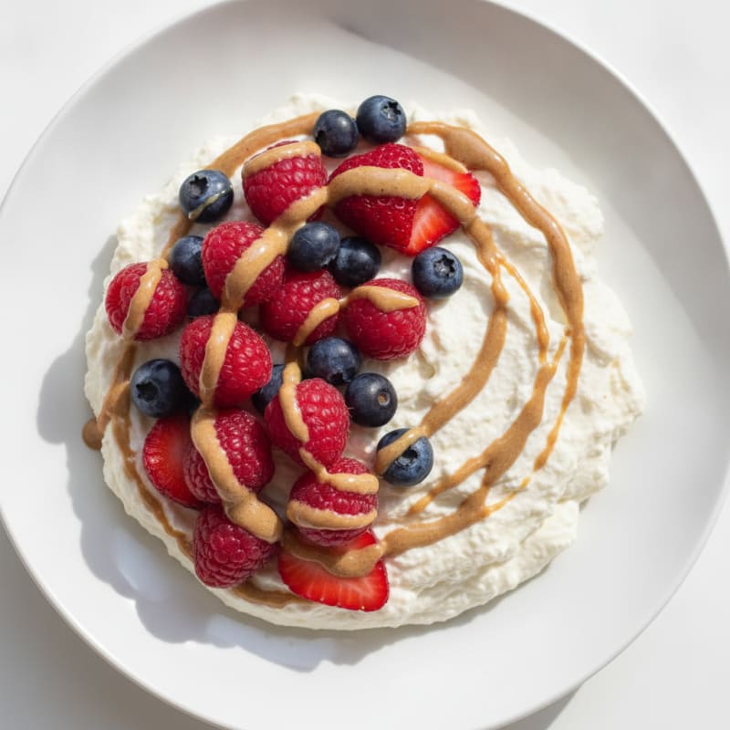 Silky Greek Yogurt Protein Mousse with Berries
