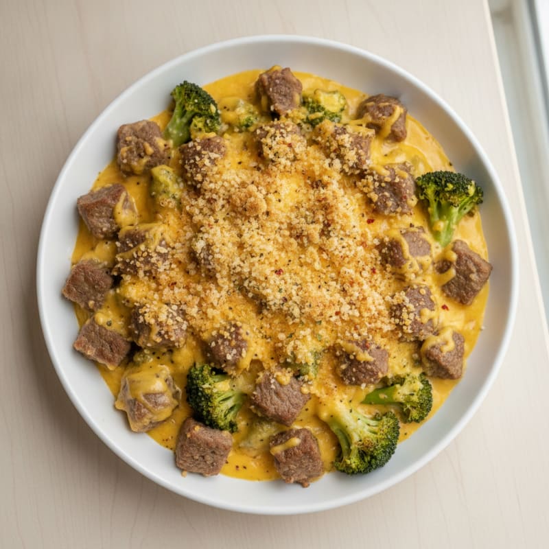 Cheddar's Style Crispy Hamburger and Broccoli Bake