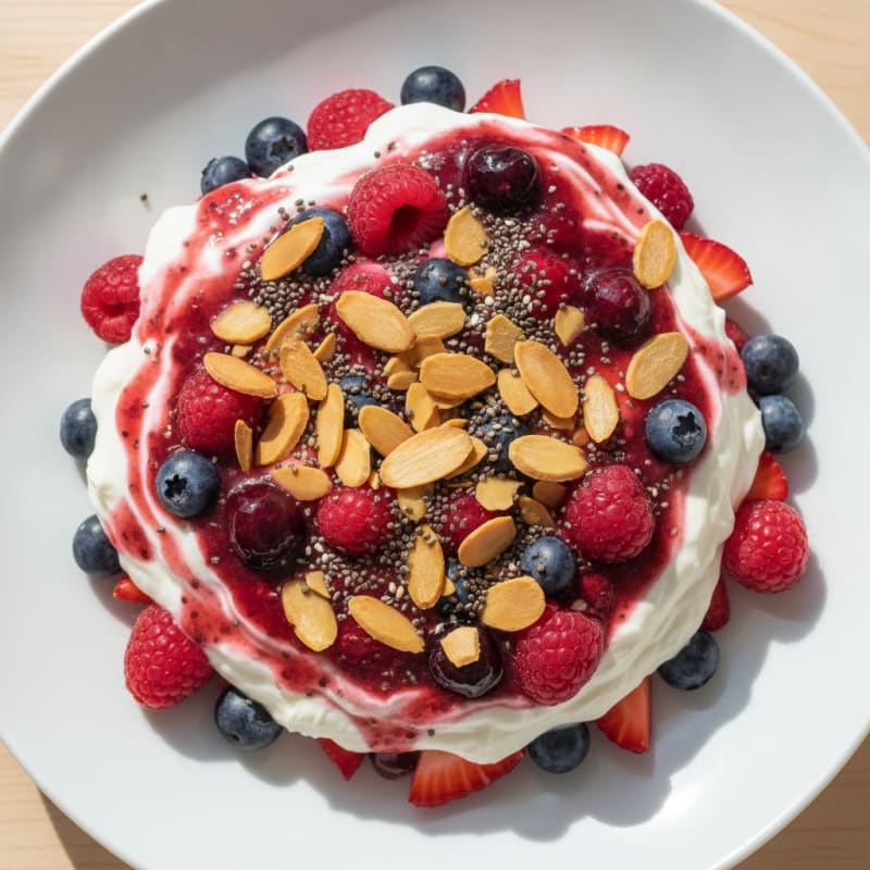 Creamy Greek Yogurt Protein Parfait with Mixed Berries