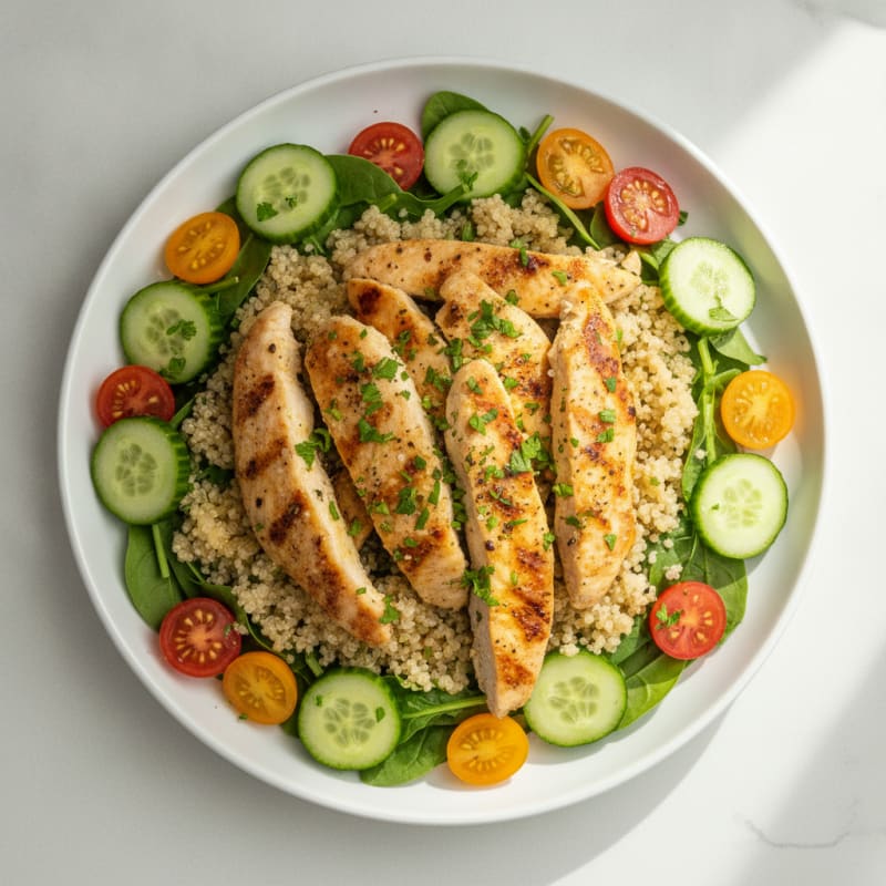 Lemon-Herb Chicken and Quinoa Bowl