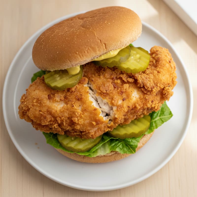 Buttermilk Fried Chicken Sandwich with Pickles