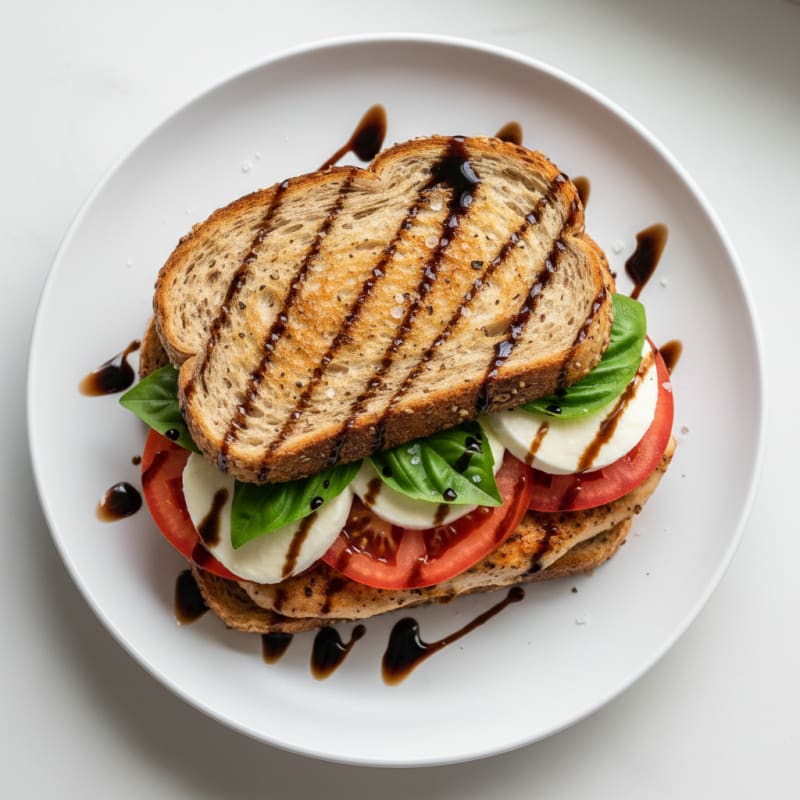 Grilled Caprese Sandwich with Balsamic Glaze