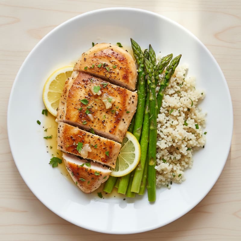 Lemon Herb Chicken with Roasted Asparagus
