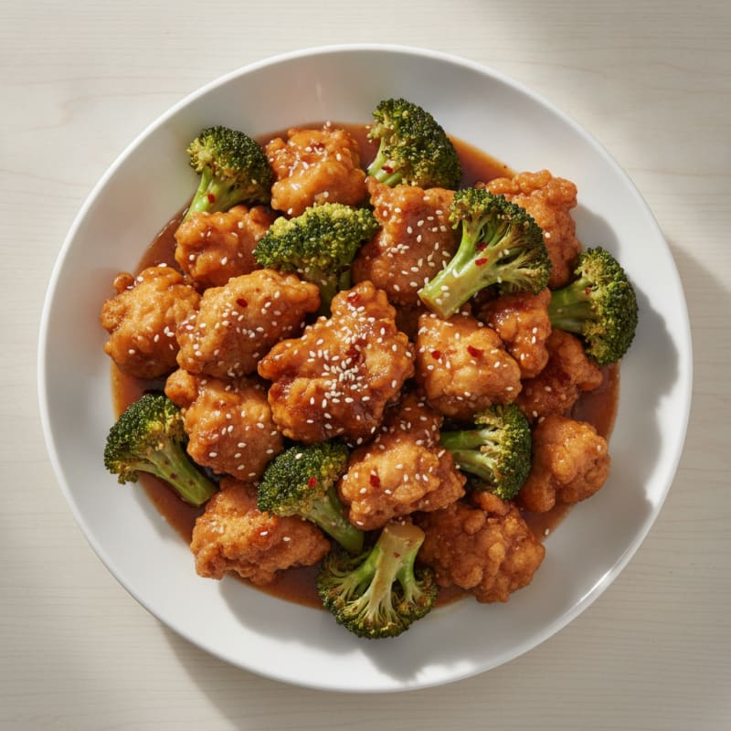 General Tso's Chicken with Broccoli