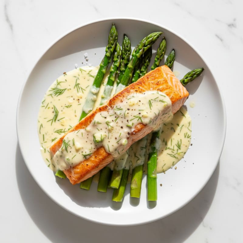Pan-Seared Salmon with Lemon-Dill Sauce