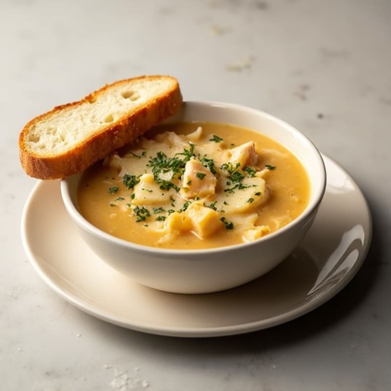 Lightened-Up French Onion Soup with Herb-Crusted Sourdough