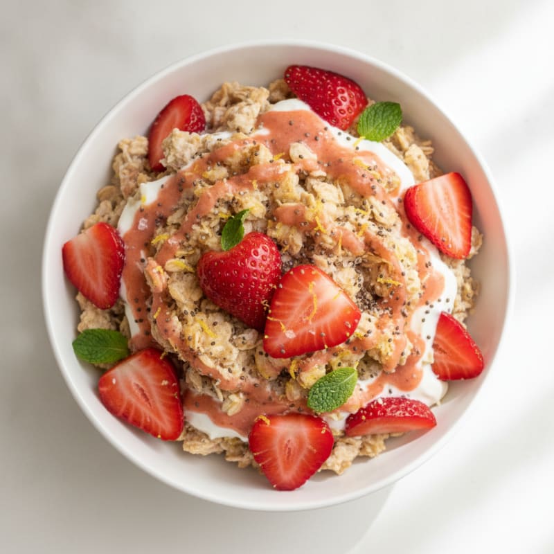 Strawberry Shortcake Overnight Oats