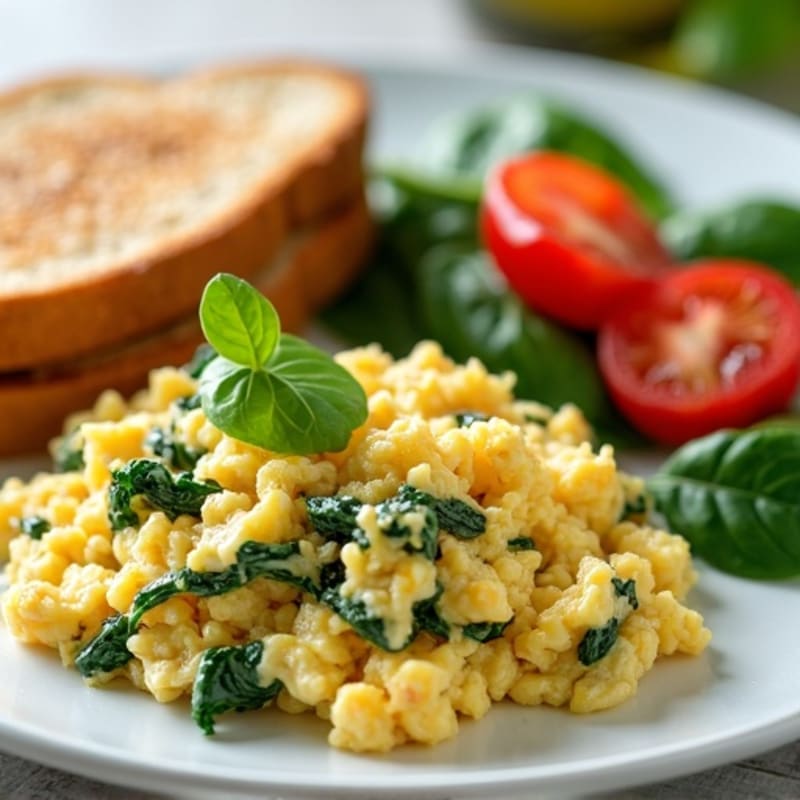 Egg White Scramble with Lean Turkey and Spinach