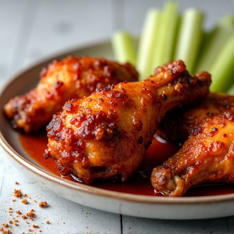 Crispy Roasted Spicy BBQ Chicken Wings