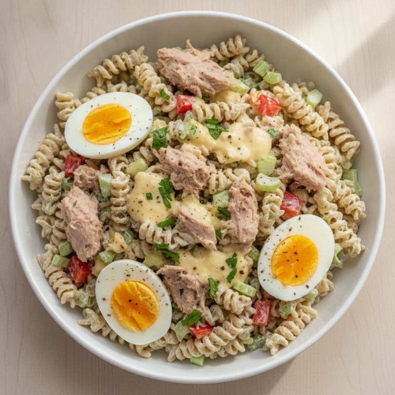 Tuna and Egg Pasta Salad