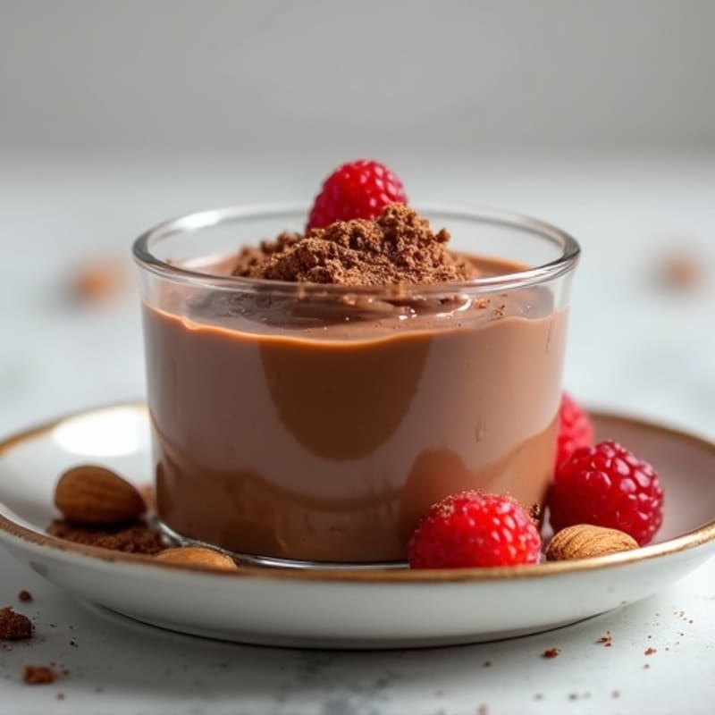 Silky Chocolate Protein Pudding with Almond Butter