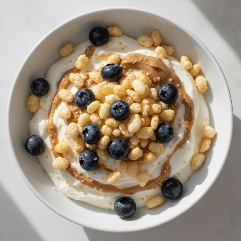Silky Protein Yogurt Bowl with Rice Crisps