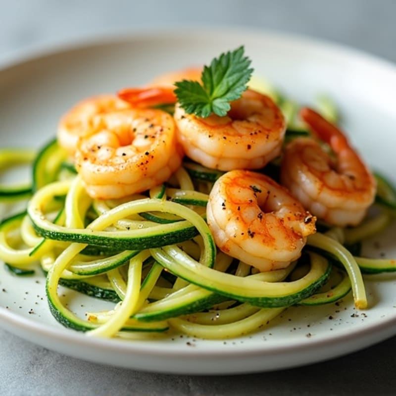 Citrus-Garlic Shrimp with Zucchini Noodles