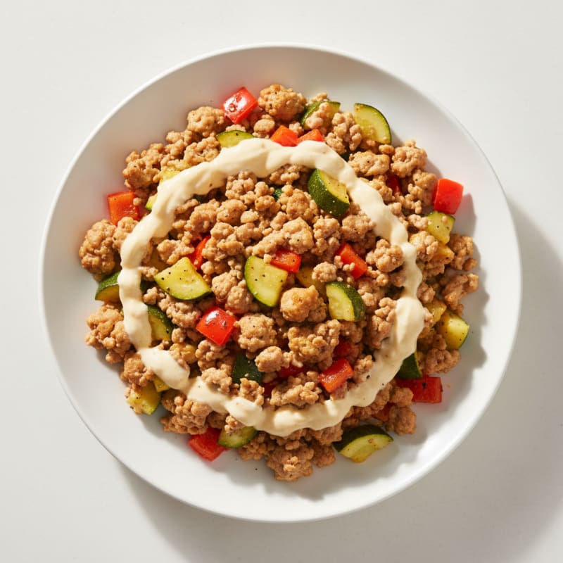 Ground Turkey with Roasted Vegetables