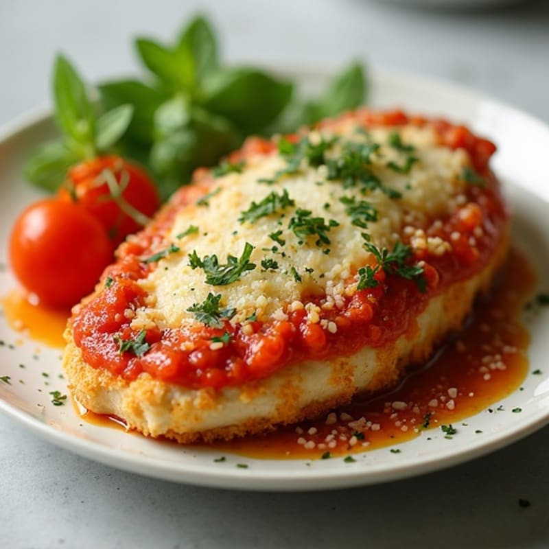 Crispy Baked Chicken Parmesan with Fresh Herbs