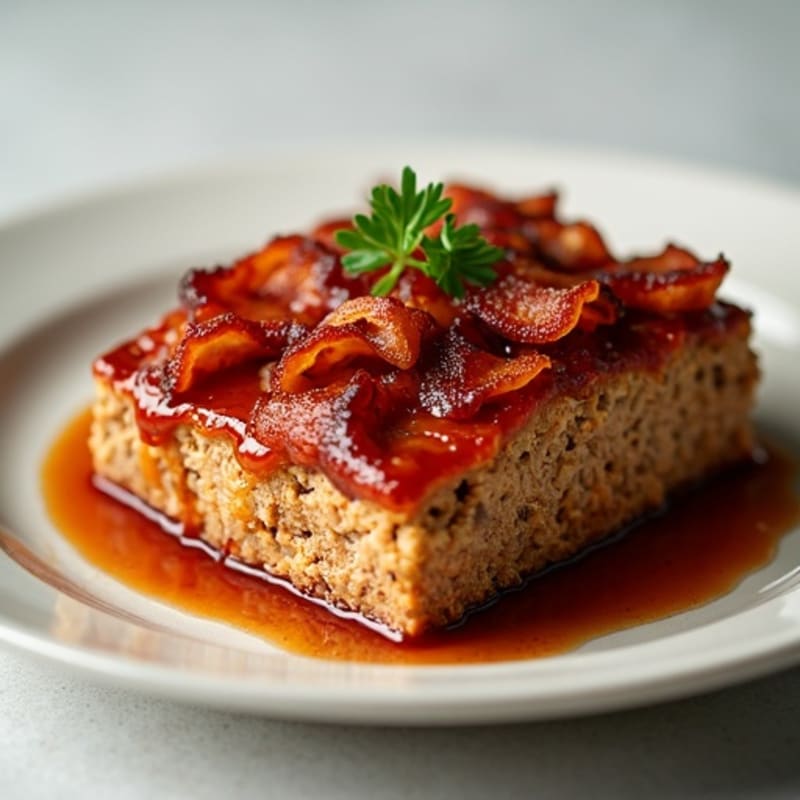 Lean Meatloaf with Tangy BBQ Glaze and Crispy Bacon