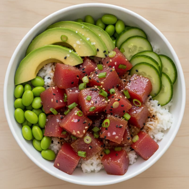 Ahi Tuna Hawaiian Poke Bowl