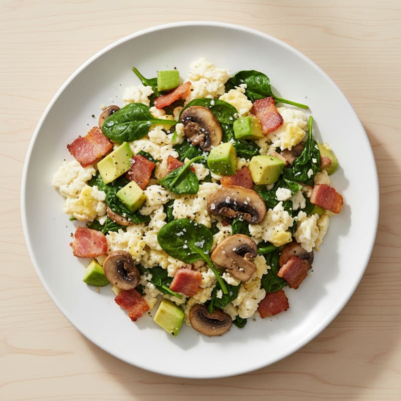 Turkey Bacon Egg White Scramble