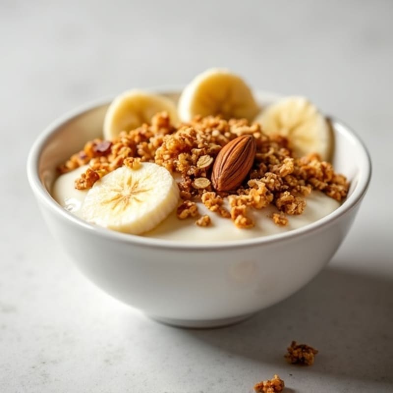 Protein-Packed Greek Yogurt Bowl with Honey-Almond Granola and Fresh Banana
