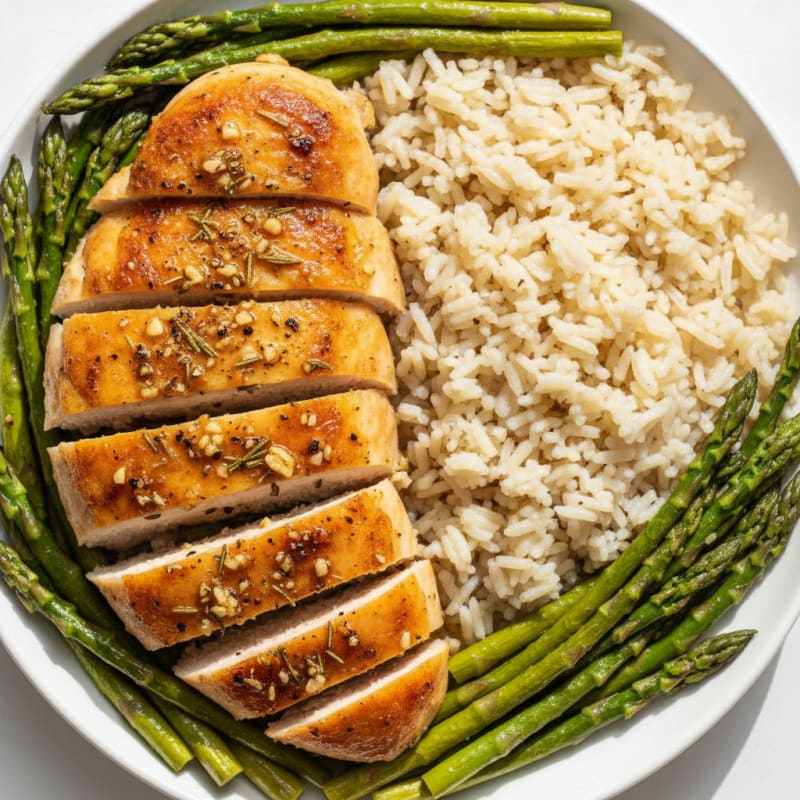 Lemon Herb Roasted Chicken with Rice