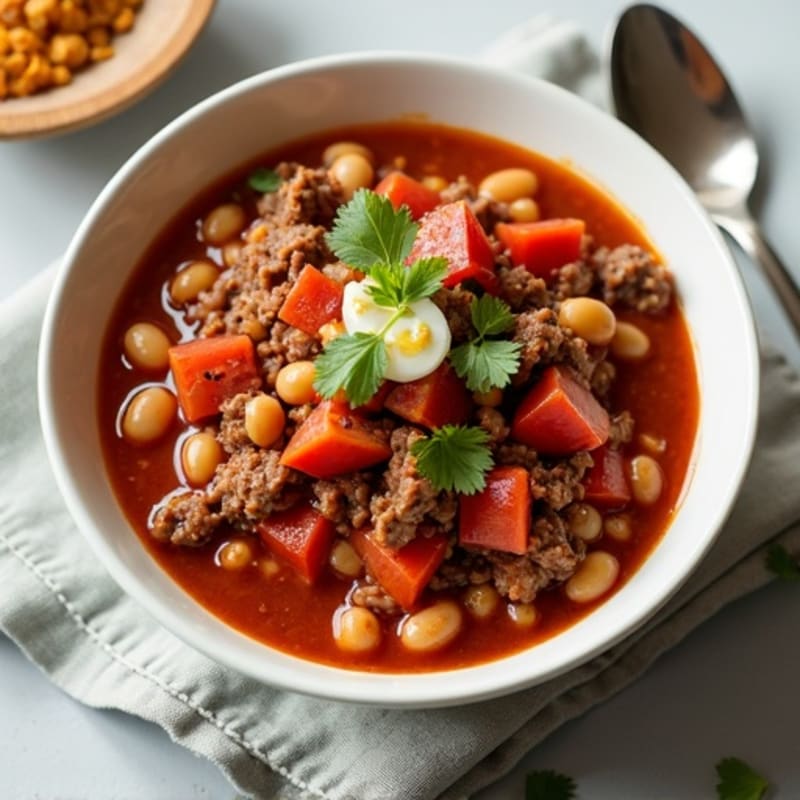 Healthy Beef & Bean Homestyle Chili