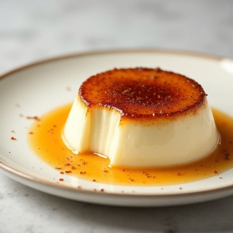 Protein-Rich Vanilla Bean Custard with Caramelized Top