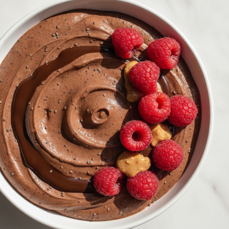 Chocolate Protein Mousse with Chia Seeds