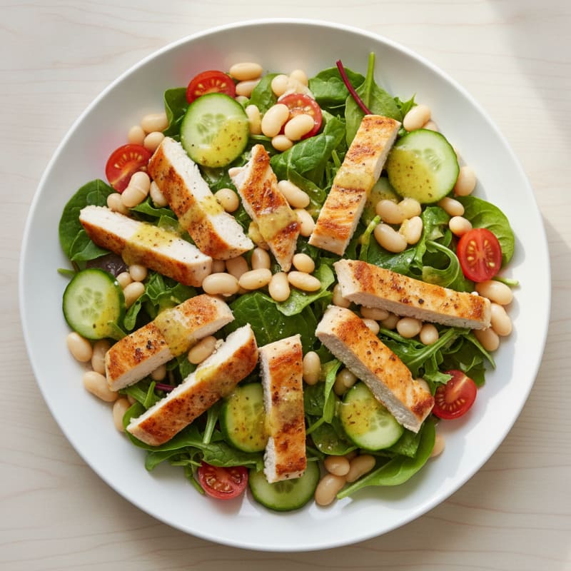 Chicken White Bean Salad with Lemon-Herb Dressing