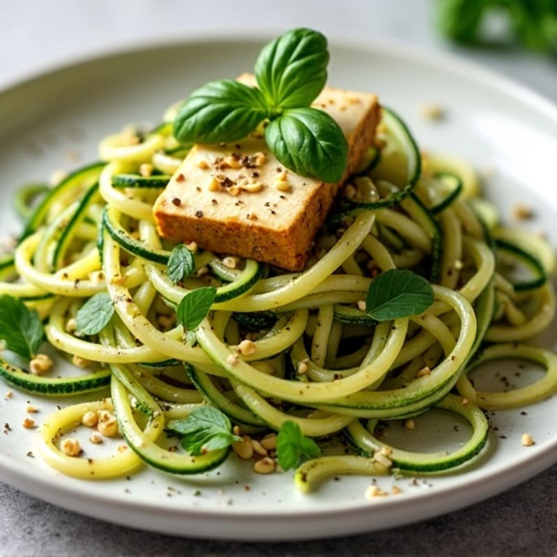 Fresh Vegan Pesto Zoodles