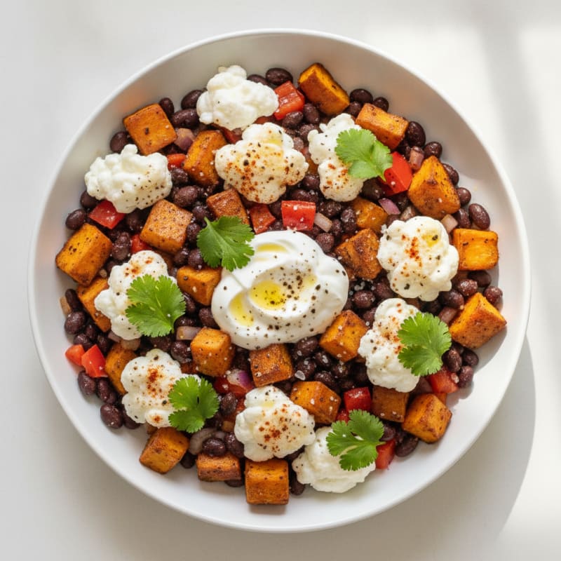 Sweet Potato and Black Bean Hash