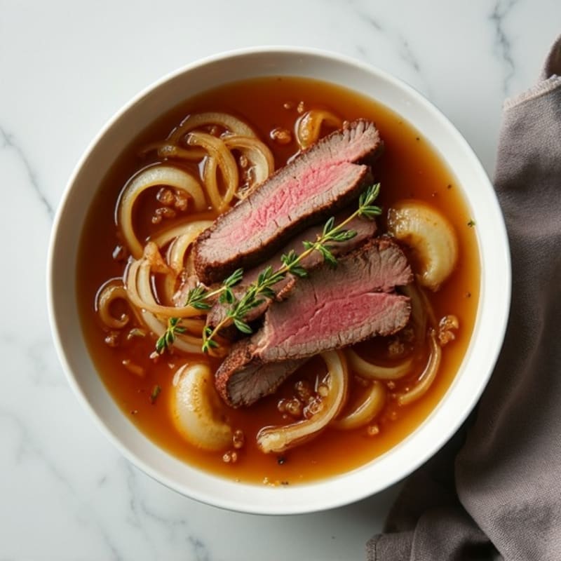 Hearty Caramelized Onion and Savory Beef Broth