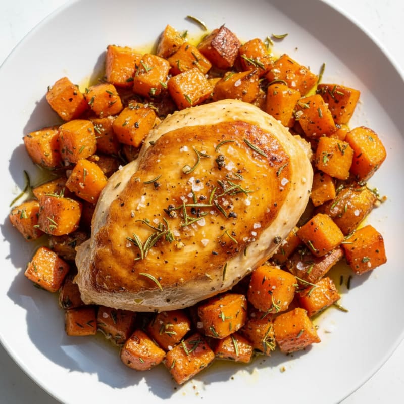 Garlic Herb Roasted Chicken with Root Vegetables