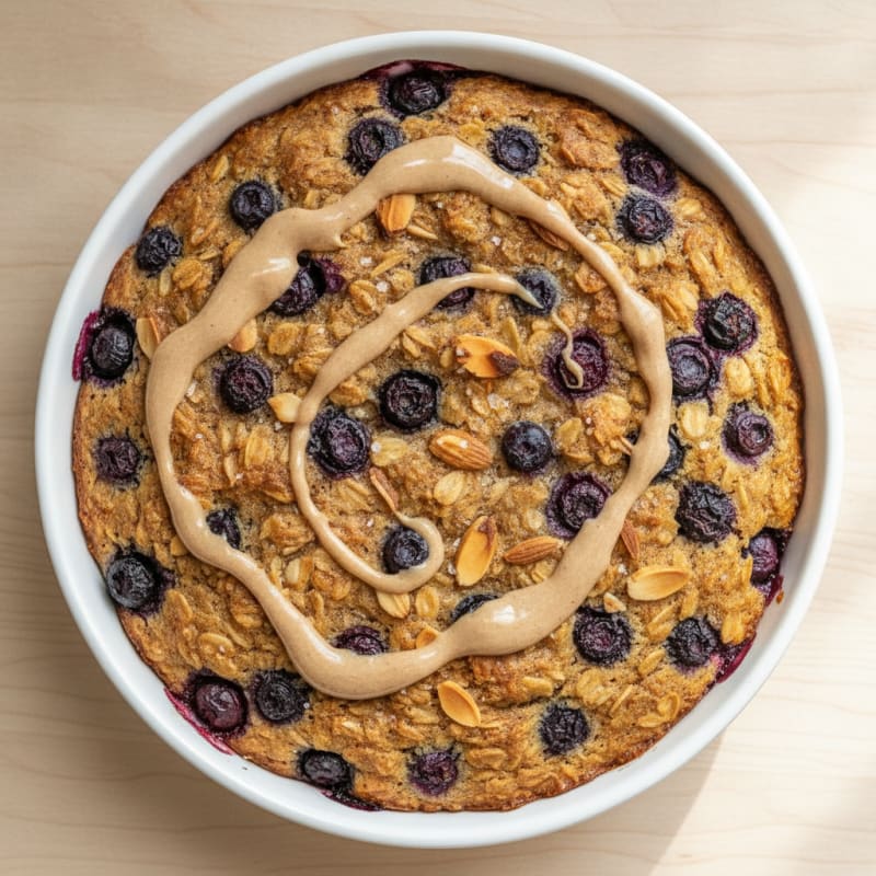 Blueberry Almond Oatmeal Bake